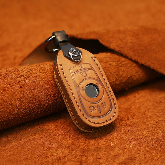 For Buick Car Cowhide Leather Key Protective Cover Key Case, Six Keys Version (Brown) by buy2fix