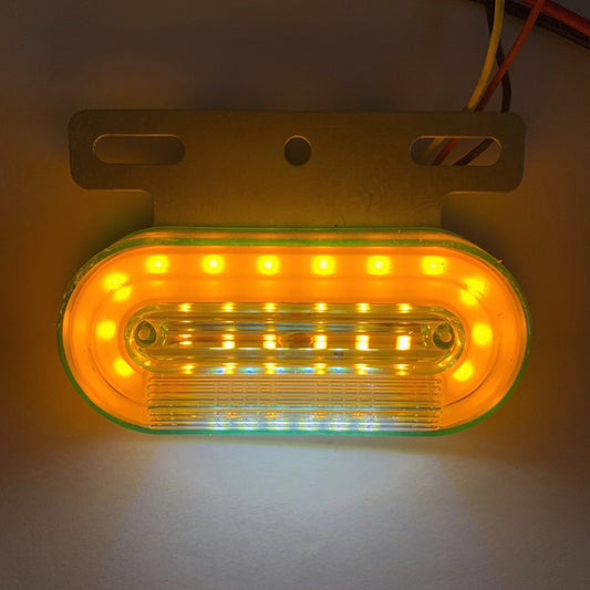 2 PCS 12V 12LED Car Oval Side Lamp(Yellow Light) by buy2fix