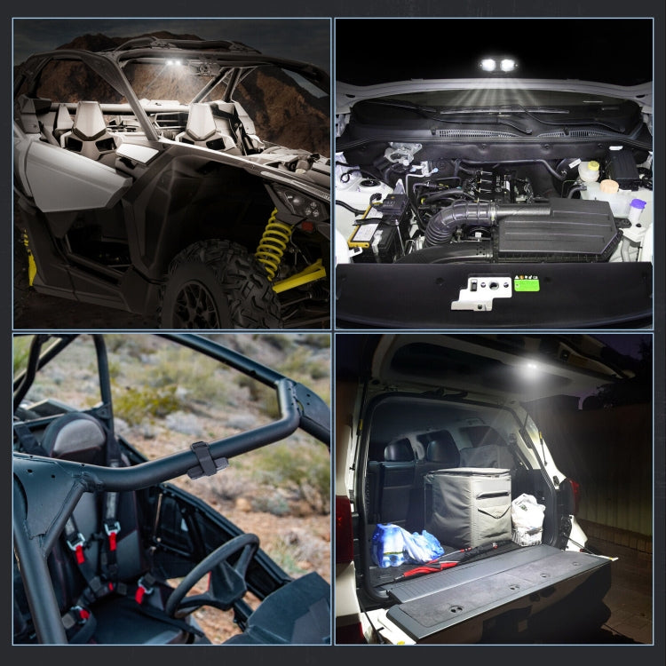 For UTV ATV Polaris RZR Golf Cart Motorcycle LED Guard Bar Light by buy2fix