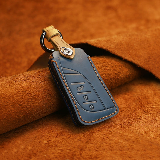 For Lexus New Style Car Cowhide Leather Key Protective Cover Key Case (Blue) by buy2fix