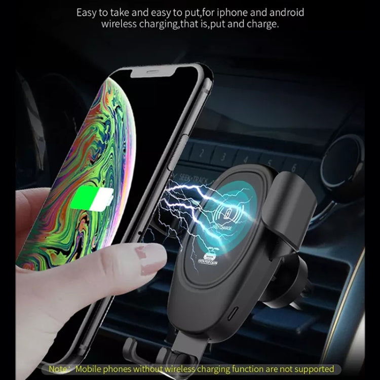 Car Wireless Charger Multifunctional Mobile Phone Wireless Charger Stand (Black) by buy2fix