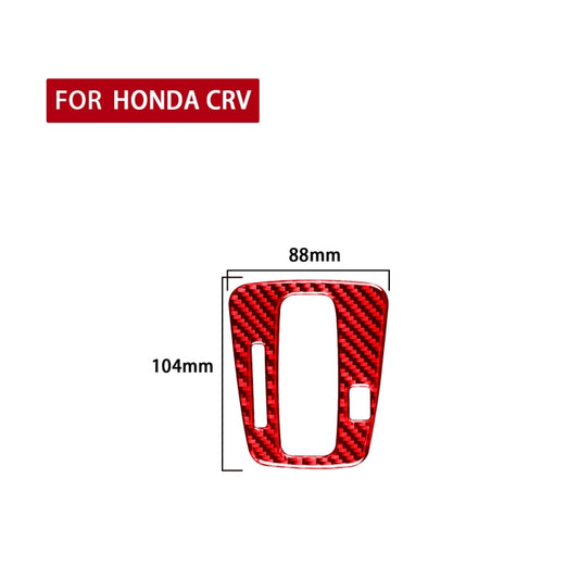 For Honda CRV 2007-2011 Carbon Fiber Car Gear Indicator Frame Decorative Sticker,Left Drive (Red) by buy2fix