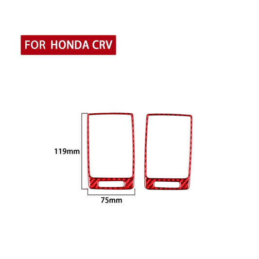 2 PCS Set for Honda CRV 2007-2011 Carbon Fiber Car Side Air Outlet Frame Decorative Sticker,Left and Right Drive Universal (Red) by buy2fix