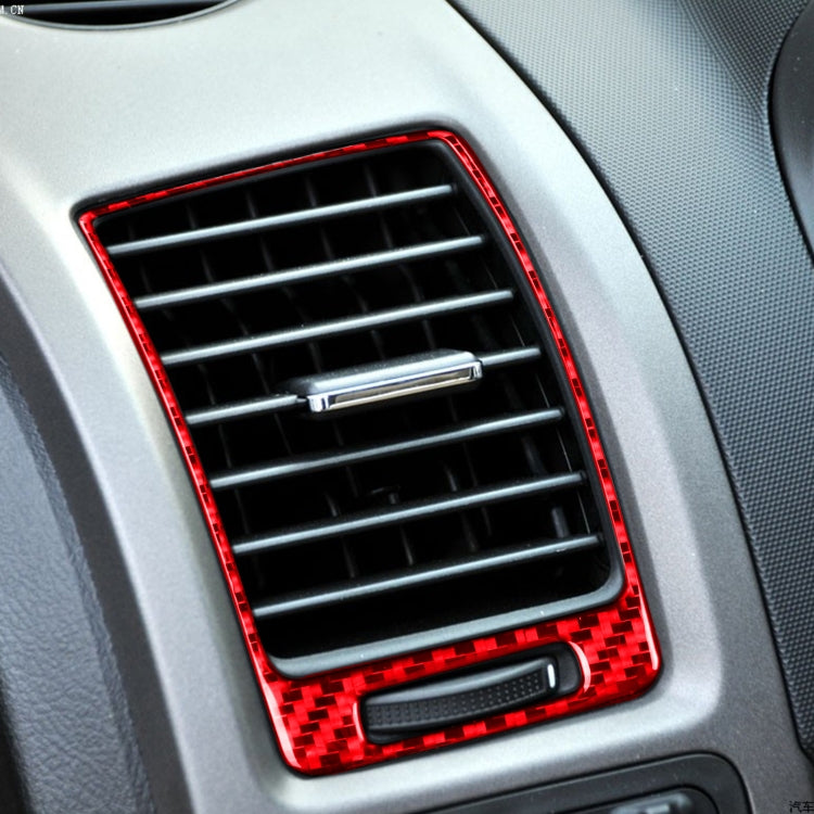 2 PCS Set for Honda CRV 2007-2011 Carbon Fiber Car Side Air Outlet Frame Decorative Sticker,Left and Right Drive Universal (Red) by buy2fix
