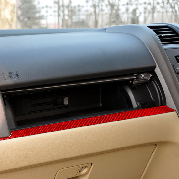 For Honda CRV 2007-2011 Carbon Fiber Car Co-pilot Center Control Trim Decorative Sticker,Right Drive (Red) by buy2fix