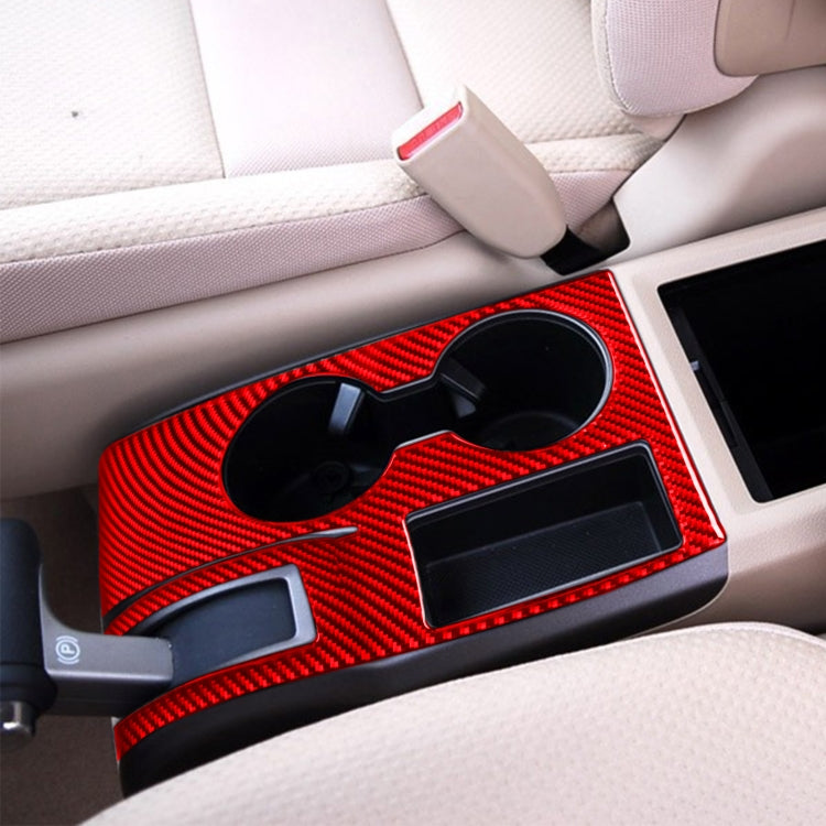 For Honda CRV 2007-2011 Carbon Fiber Car Water Cup Holder Panel Decorative Sticker, Left Drive (Red) by buy2fix