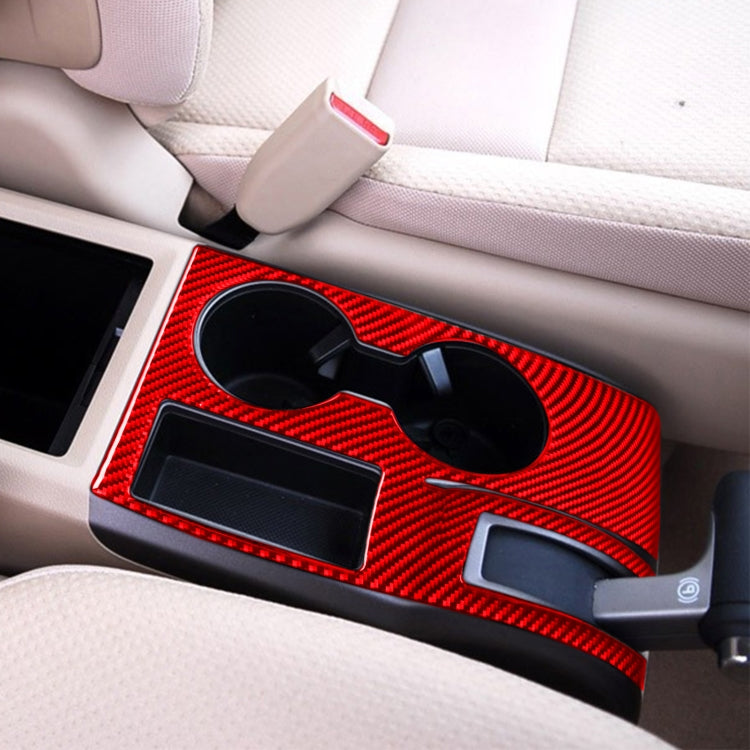 For Honda CRV 2007-2011 Carbon Fiber Car Water Cup Holder Panel Decorative Sticker, Right Drive (Red) by buy2fix