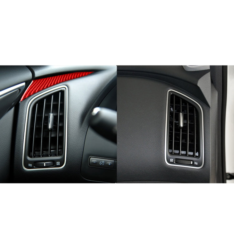 Car Carbon Fiber Dashboard Left Side Decorative Sticker for Infiniti Q50 2014-2020, Left Drive (Red) by buy2fix