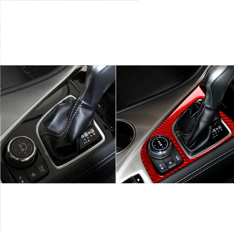 Car Carbon Fiber Gear Panel Decorative Sticker for Infiniti Q50 2014-2020, Right Drive (Red) by buy2fix