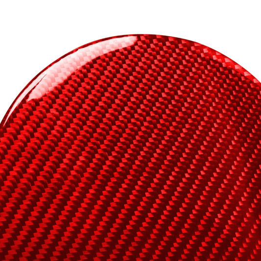 Car Carbon Fiber Fuel Tank Cap Decorative Sticker for Nissan 370Z / Z34 2009-, Left and Right Drive Universal (Red) by buy2fix