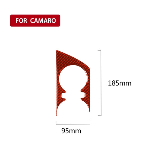Car Carbon Fiber Water Cup Holder Panel Decorative Sticker for Chevrolet Camaro 2017-2019, Left Drive (Red) by buy2fix