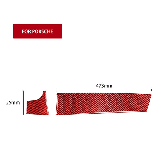 Car Carbon Fiber Central Control Instrument Decorative Sticker for Porsche Panamera, Left Drive (Red) by buy2fix
