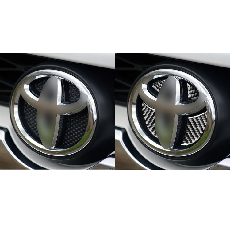 4 PCS / Set Carbon Fiber Car Front Middle Net Logo Decorative Sticker for Toyota 4Runner 2010-2020 by buy2fix