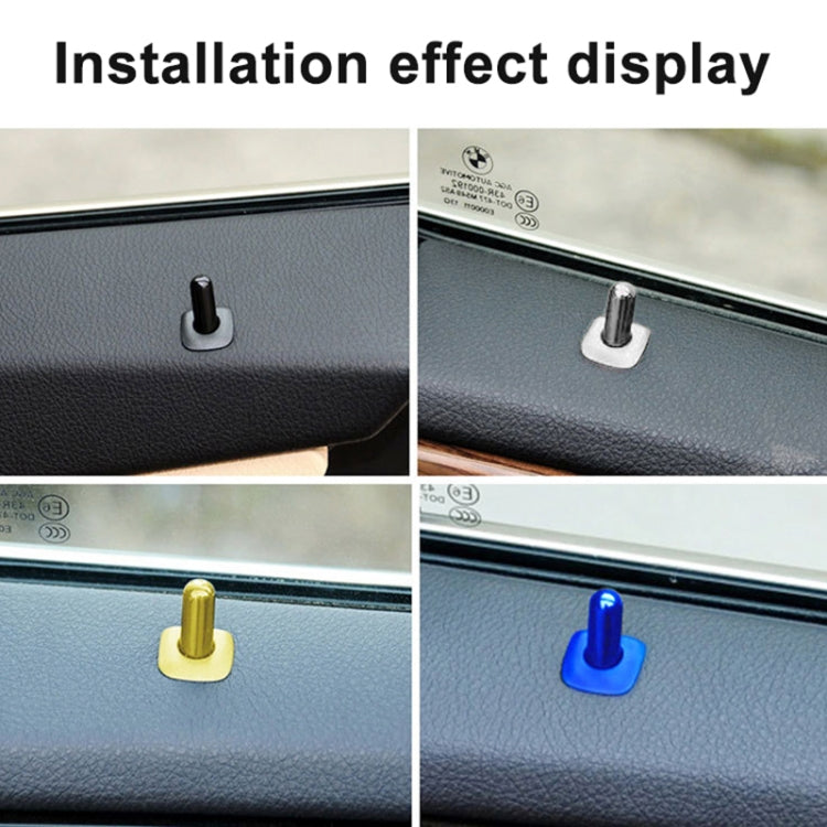 For BMW 5 Series 2011-2017 4 in 1 Car Interior Door Window Trim Panel Locking Knob Button Cover 5142 9171 769 (Silver) by buy2fix