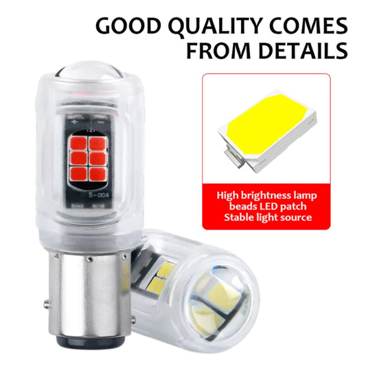 2pcs 1157 DC12V / 2.16W / 0.18A / 480LM Car LED Brake Light (Red Light) by buy2fix