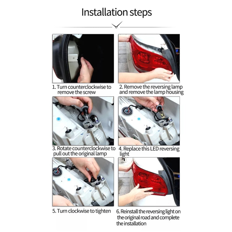 4pcs T15 DC12V / 1.5W / 0.13A / 540LM Car Decoding Reversing Light 9LEDs SMD-3030 Lamp Beads by buy2fix