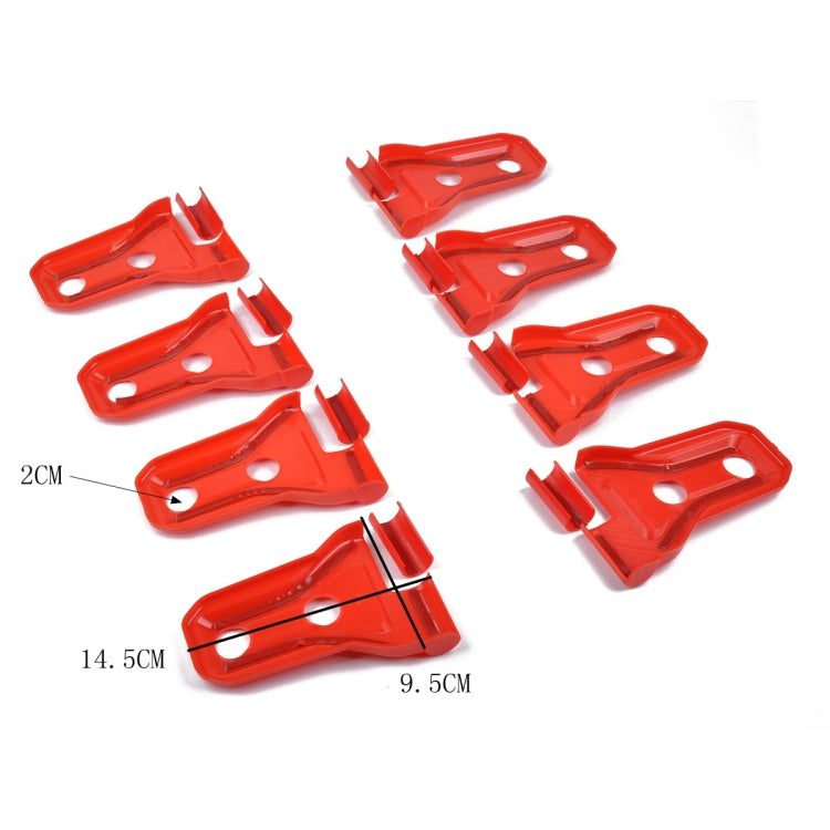 8 PCS Automotive ABS Side Door Hinge Protector Cover Trim for Jeep Wrangler JL 4 Door 2018-2019(Red) by buy2fix