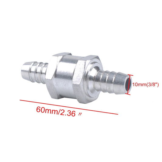 Car 10mm Aluminium Alloy Fuel Petrol One Way Non Return Check Valve by buy2fix