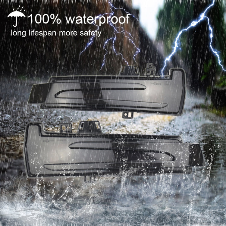 1 Pair For Mercedes-Benz A Class W176 2013-2017 Car Dynamic LED Turn Signal Light Rearview Mirror Flasher Water Blinker (Transparent) by buy2fix