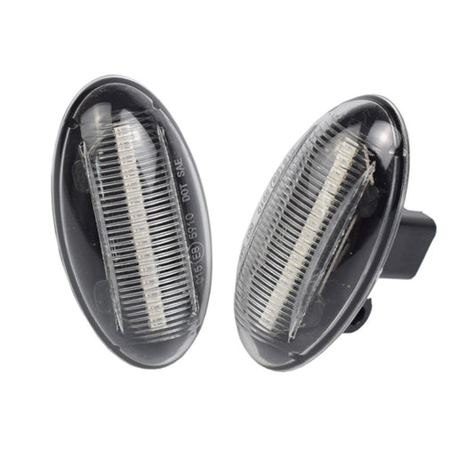 2pcs For Peugeot 1007 Car Dynamic LED Fender Side Light 817300H010 (Transparent) by buy2fix