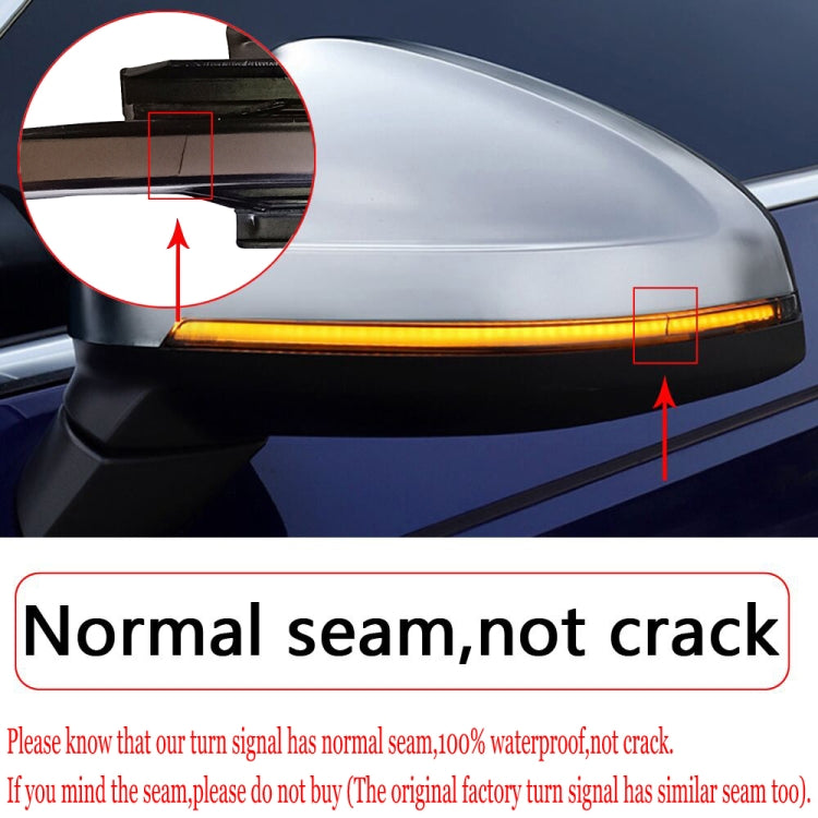 1 Pair For Volkswagen Golf 6 MK6 Car Dynamic LED Turn Signal Light Rearview Mirror Flasher Water Blinker, without Hole by buy2fix