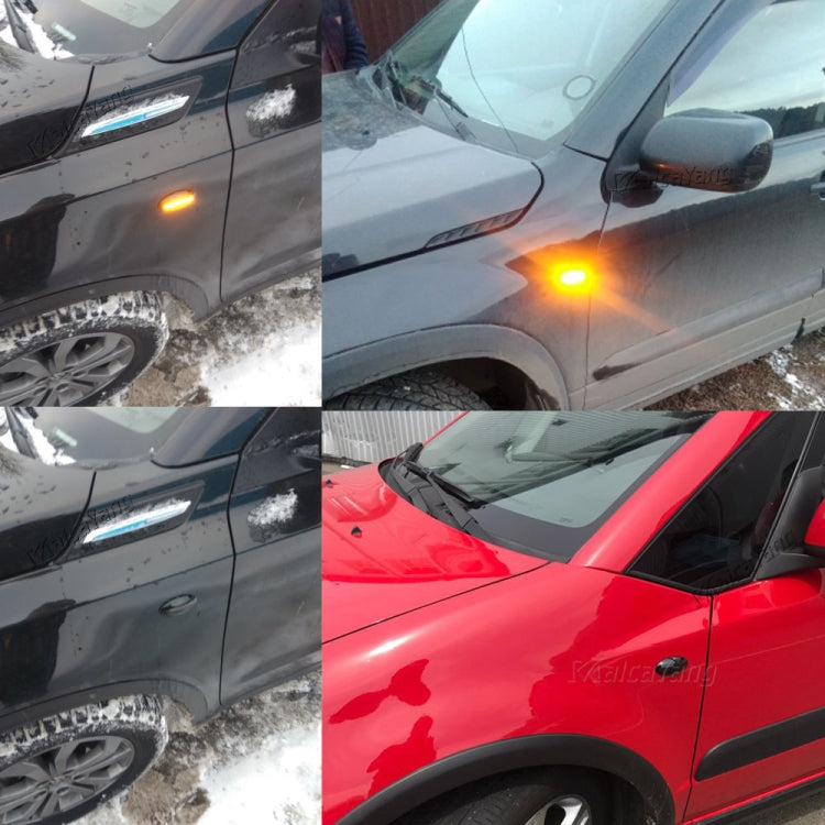 2pcs For Suzuki Grand Vitara JT 2005-2012 Car Dynamic LED Fender Side Light (Transparent) by buy2fix