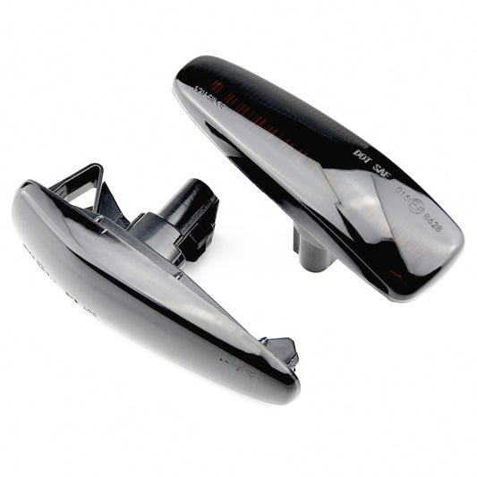 2pcs For Mitsubishi Lancer 2008-2018 Car Dynamic LED Fender Side Light (Transparent Black) by buy2fix