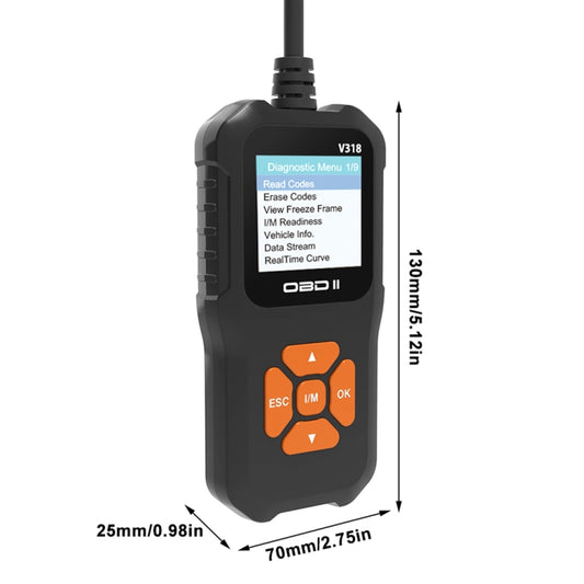 V318 Car OBD2 Color Screen Diagnostic Tool Code Reader by buy2fix