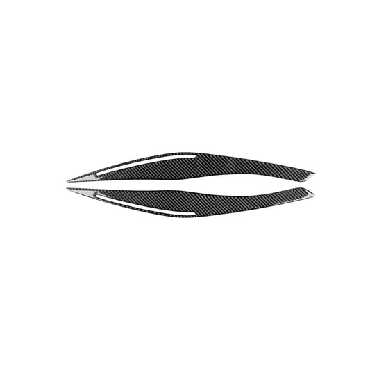 1 Pair Carbon Fiber Car Lamp Eyebrow Decorative Sticker for BMW E90 / 318i / 320i / 325i 2009-2012 by buy2fix