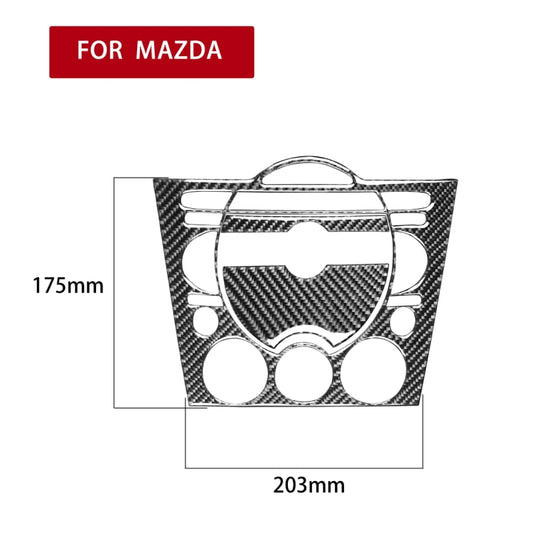 3 in 1 Car Carbon Fiber Dashboard Multimedia Panel Decorative Sticker for Mazda RX8 2004-2008, Left and Right Drive Universal by buy2fix