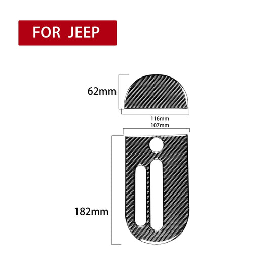 2 in 1 Car Carbon Fiber Gear Decorative Sticker for Jeep Wrangler JK 2007-2010, Left Drive by buy2fix