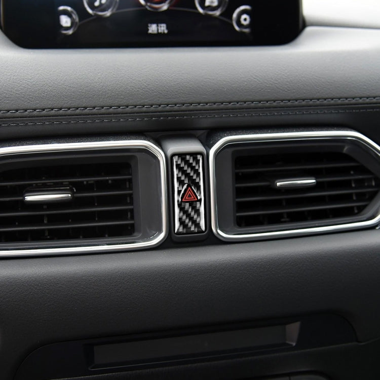 Car Carbon Fiber Warning Light Decorative Sticker for Mazda CX-5 2017-2018, Left and Right Drive Universal by buy2fix