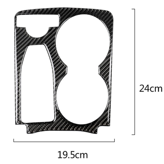 Car Carbon Fiber Solid Color Handrail Water Cup Holder Decorative Sticker for Mercedes-Benz GLK 2008-2015, Left Drive by buy2fix