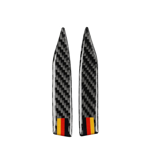Car Carbon Fiber German Flag Pattern Rearview Mirror Anti-collision Sticker for Audi TT, Left and Right Drive Universal, A Style by buy2fix