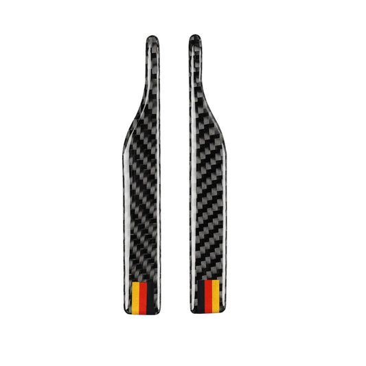 Car Carbon Fiber German Flag Pattern Rearview Mirror Anti-collision Sticker for Audi TT, Left and Right Drive Universal, B Style by buy2fix