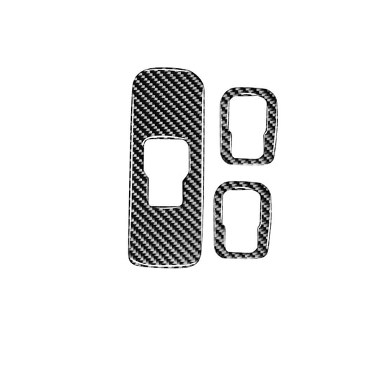 3 PCS Car Carbon Fiber Window Lifting Button Decorative Stickers for Volvo V60 2010-2017 / S60 2010-2018, Right Drive by buy2fix