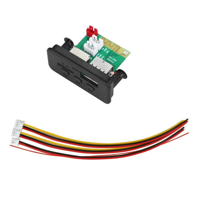 Car 12V Audio MP3 Player Decoder Board FM Radio TF Card USB AUX, with Bluetooth (Black) by buy2fix