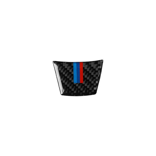 Car Carbon Fiber Tricolor Steering Wheel Decorative Sticker for BMW E70 X5 / E71 X6 2008-2013, Left and Right Drive Universal by buy2fix