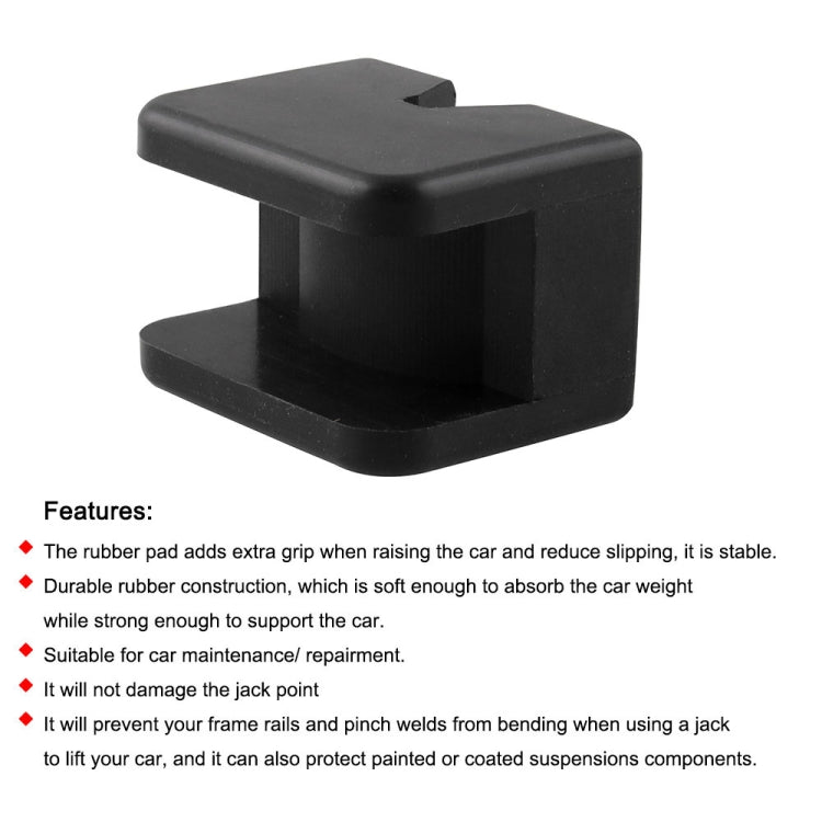 2 PCS Car Jack Pad Adapter Rubber Jack Pads Slotted Frame by buy2fix