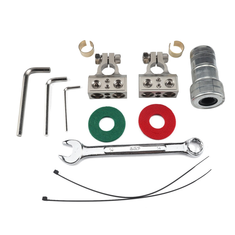 2 PCS Positive and Negative Car Metal Battery Connectors Terminals Clamps Clips with Kits by buy2fix