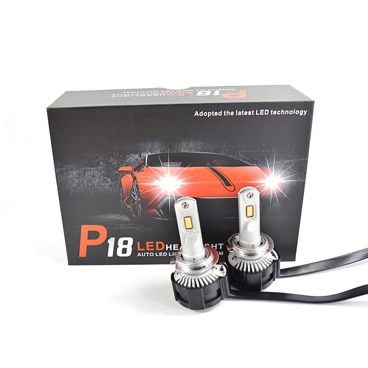 2 PCS P18 H7 DC11-30V 52W 6500K 6500LM Car LED Headlight Lamps by buy2fix