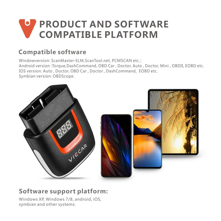 Viecar VP002 Car Mini OBD Fault Detector V1.5 WiFi Diagnostic Tool by buy2fix