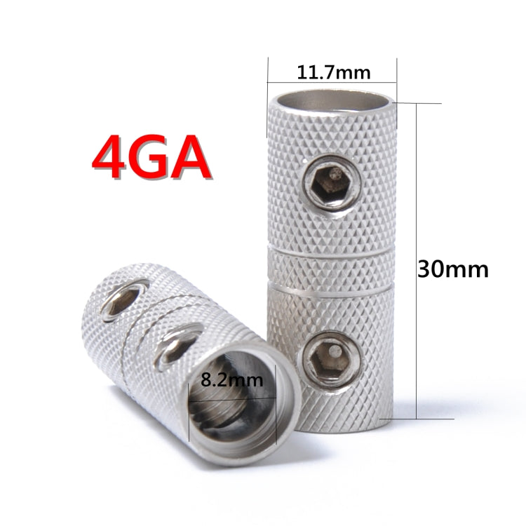 2 PCS Wire Coupler Terminal Butt Connector 4GA AWG Gauge Joiner Barrel Set Screw by buy2fix