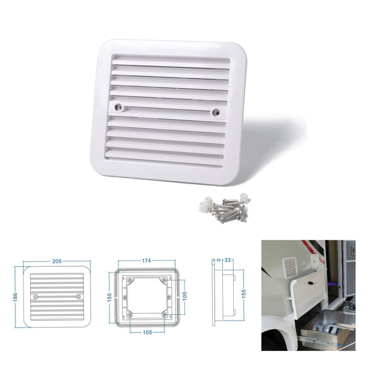 12V White Air Vent with Fan RV Trailer Caravan Mute Side Air Ventilation by buy2fix