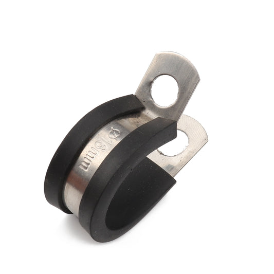 10 PCS Car Rubber Cushion Pipe Clamps Stainless Steel Clamps, Size: 1/2 inch (13mm) by buy2fix