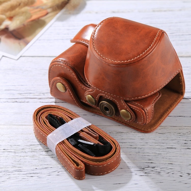 Full Body Camera PU Leather Case Bag with Strap for Sony A6000 / A6300 / Nex 6(Brown) by buy2fix