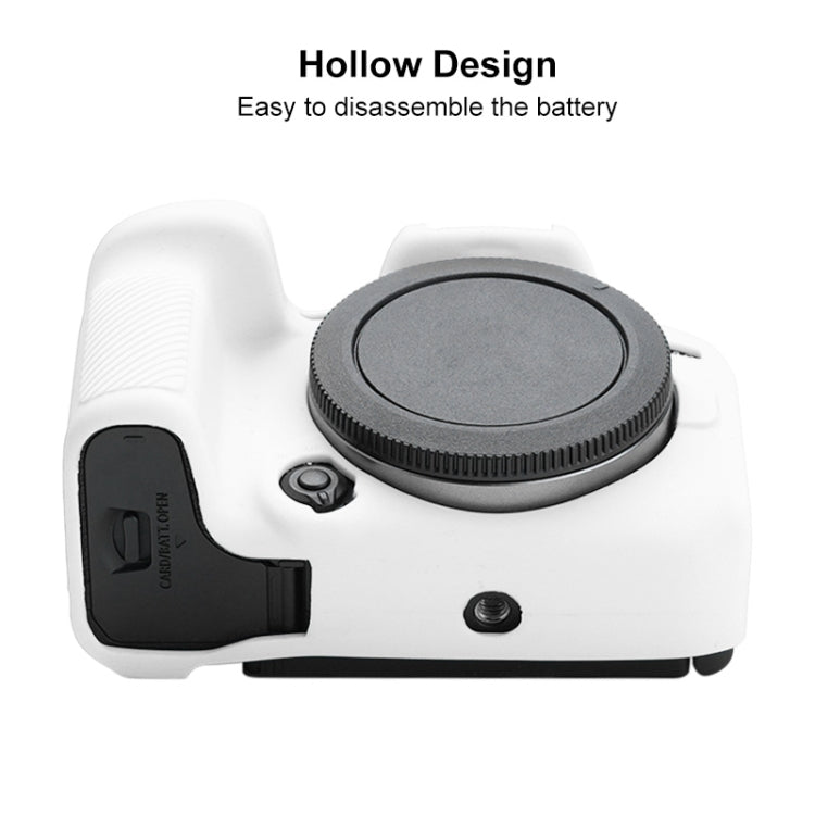 For Canon EOS R10 Soft Silicone Protective Case (White) by buy2fix