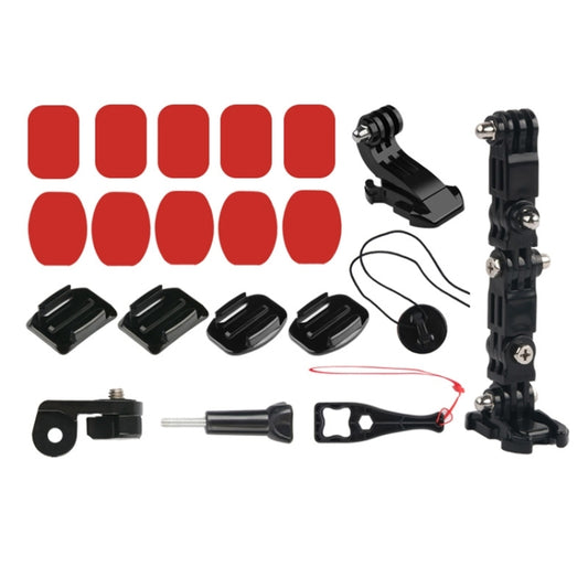 Cycling Helmet Adhesive Multi-Joint Arm Fixed Mount Set with J-Hook Buckle Mount & Adapter & Screw for GoPro, Insta360, DJI and Other Action Cameras by buy2fix