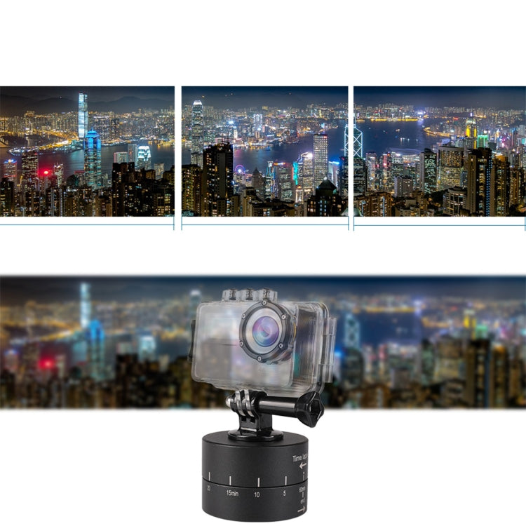 360 Degree Auto Rotation 60 Minutes Time Lapse Stabilizer Tripod Head Adapter for GoPro(Black) by buy2fix