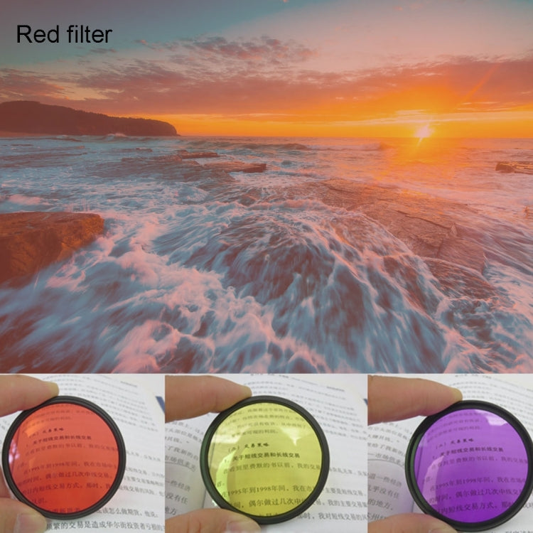 JUNESTAR 7 in 1 Proffesional 37mm Lens Filter(CPL + UV + ND4 + Red + Yellow + FLD / Purple) & Lens Protective Cap for GoPro HERO4 / 3+ / 3 Sport Action Camera by JSR